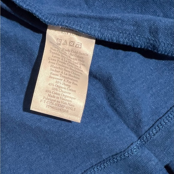 NWT Everlane The Vintage Henley Hemp Tee Deep Blue Size S - Picture 9 of 15